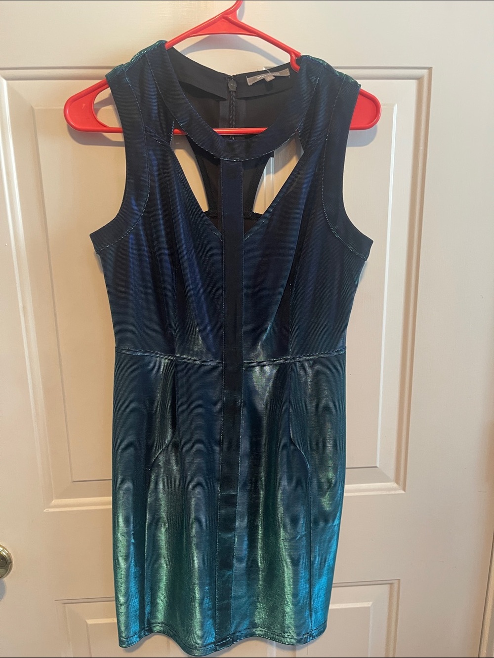 WOW couture Iridescent Teal-Blue Mini Dress